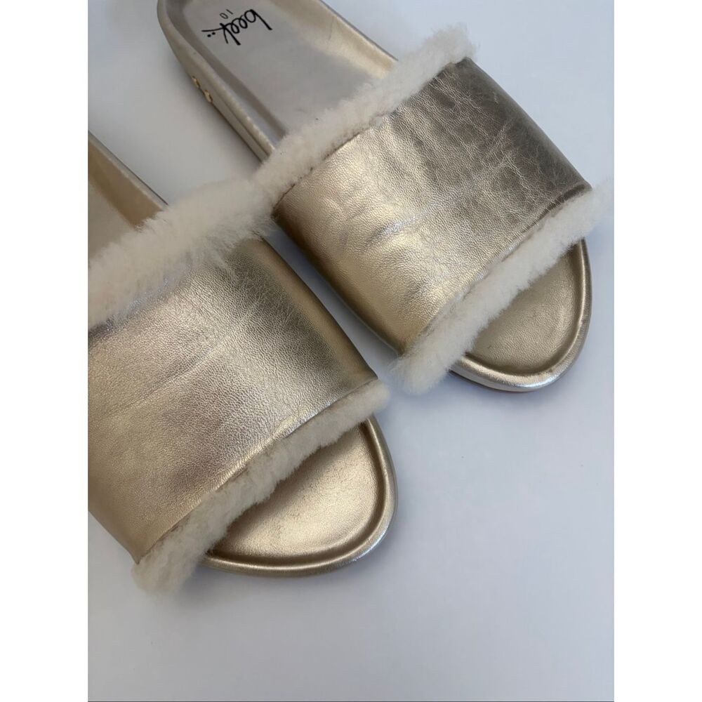 Beek Gallito Shearling Slide in Platinum Size 40/10 Rare Color - Picture 2 of 12
